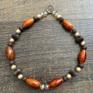 Beautiful Brown and burnt orange necklace